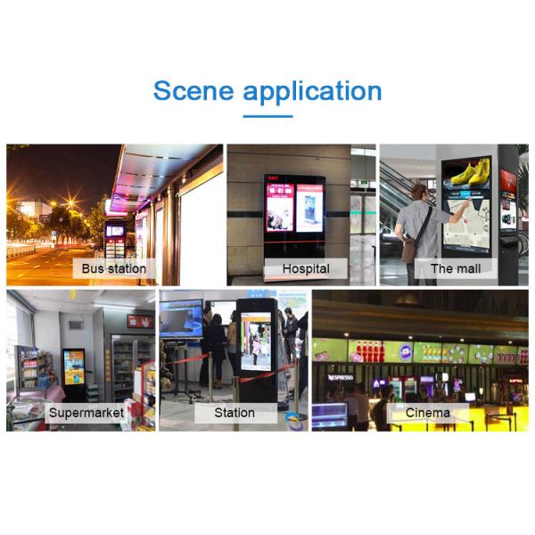 65" Indoor Digital Advertising Display , Floor Standing LCD Advertising Player