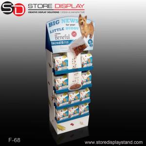 China corrugated point of purchase display for dog foods on sale