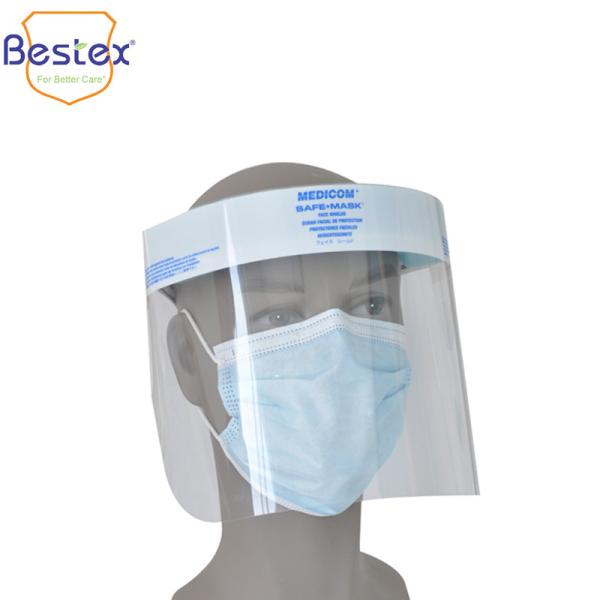 Disposable Splash Prevention 32cm Anti Fog Face Shields