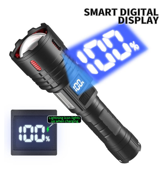 Powerful LED Torch Flashlight Durable For Home Camping Hiking Outdoor