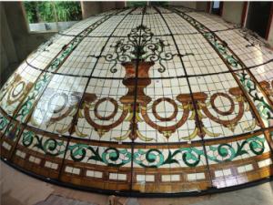 Quality Roof Skylight Stained Glass Skylight Cover Graphic Design Stained Glass Ceiling for sale