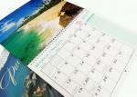Spiral Binding Hanging Art Paper Wall Calendars Full Color Printing For Company