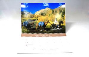 Art Paper Colourful Custom Photo Calendar Printing services For Hanging Wall
