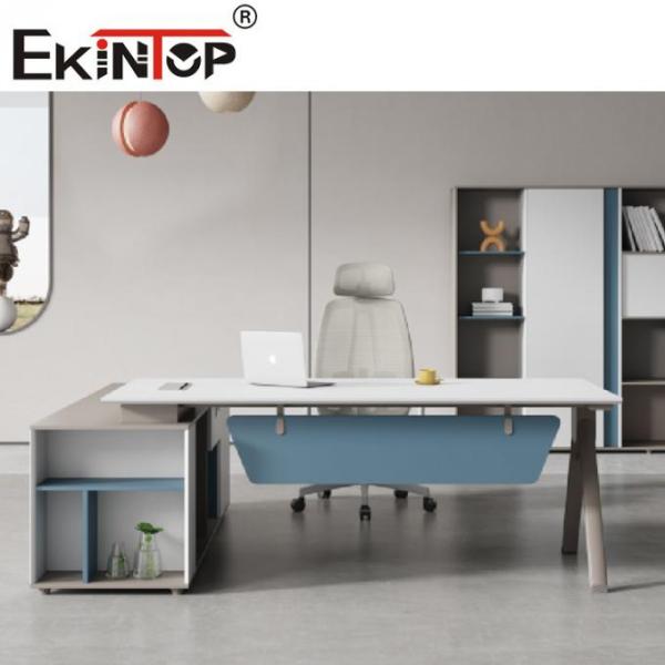 Luxury Extendable L Shape Office Table Executive Manager Desk Customized Size