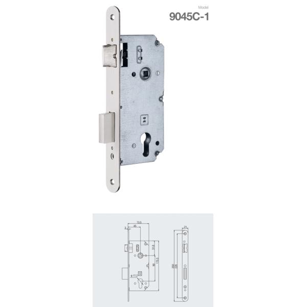 Fingerprint Resistant mortise door lockbody With 8x8mm Spindle Hole