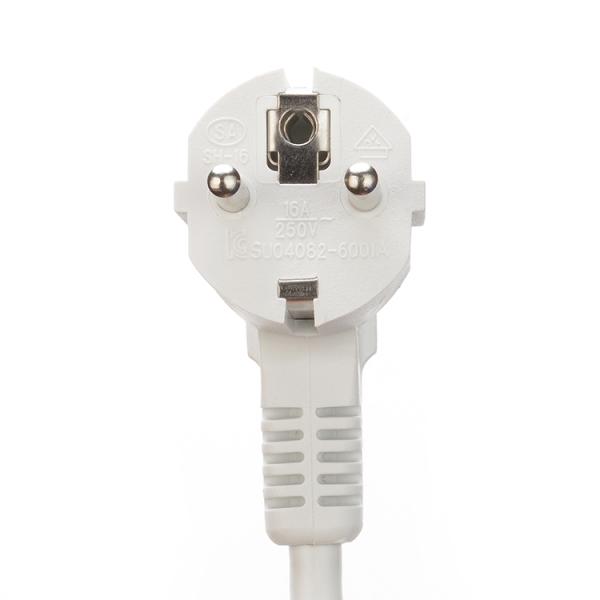 White 220V Euro Power Strip Surge Protector for Software Reengineering 3 Outlets 6ft Power Cord and Customized Support