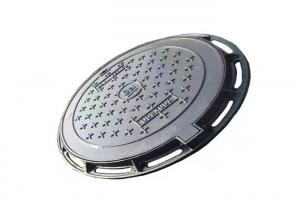China High Strength Ductile Iron Manhole Cover Rustproof For Sidewalk Highway on sale