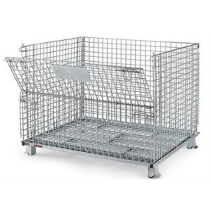 Quality Metal Stackable Welded Wire Containers Collapsible Wire Mesh Containers for sale