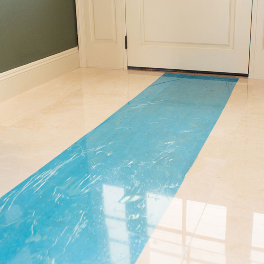 15 - 1000m Length Wear Resistant PE Hard Floor Protection Film Blue Film For Decorative