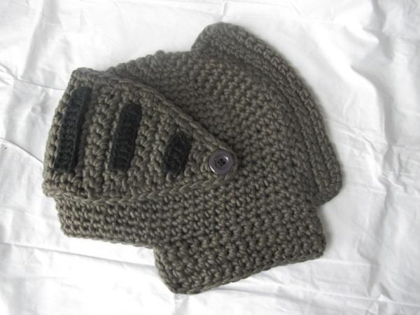 Infant Handmade Crochet Winter Hat Kid Viking Horns Hat Knitted Hat