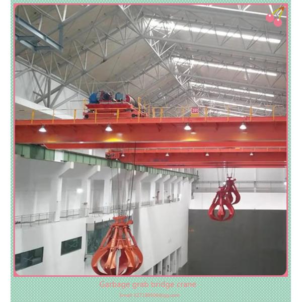 China's high quality and low price 45 ton garbage grab bridge double beam crane, power plant double beam crane, grab dou