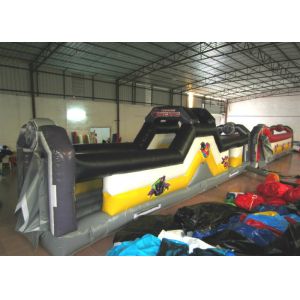 China Giant Funny Adult Inflatable Obstacle Courses 10 X 2 X 2.6m 0.55mm Pvc Tarpaulin on sale