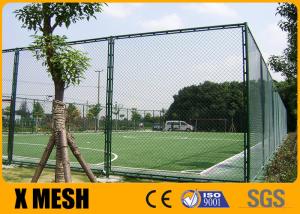 China 6m Height Soccer Filed Chain Link Mesh Fencing PVC Coated Chain Link Fence on sale