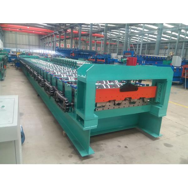 PPGI Floor Deck Roll Forming Machine Concreate With Embossing Rollers For 1.2mm Thickness