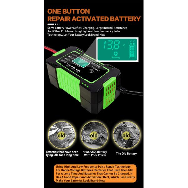 Caravan PWM Smart Battery Charger 12V 6A With Pulse Repair
