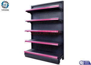 Quality SUS304 Metal Retail Shelving Units Gondola Shelving System For Grocery Store for sale