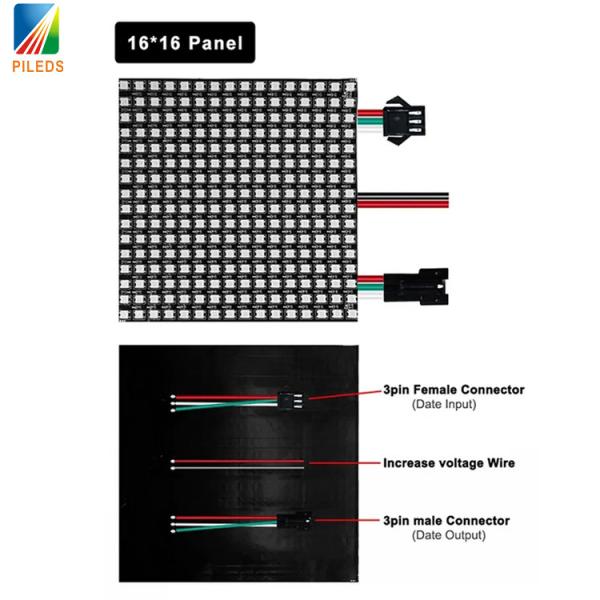 Flexible Addressable LED Matrix Panels 5050 SMD WS2812B 16x16