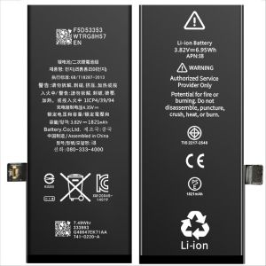 Quality Pure Cobalt Iphone Lithium Polymer Battery Customized Black 1821mA for sale
