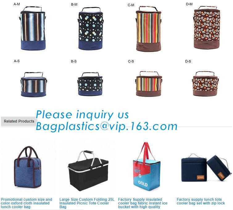 Custom Packing Aluminum Foil Zip-Lock Grocery Handle Thermal Insulation Cooler Bag For Outdoors,Promotional Insulated La