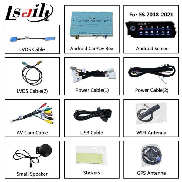 Lsailt 12.3 Inch Lexus Android Auto Screen RK3399 Youtube Carplay Display For ES250 ES300h ES350