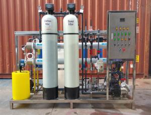 Quality 4.6KW Seawater RO Plant , 1NTU Water Desalination System For Boats for sale