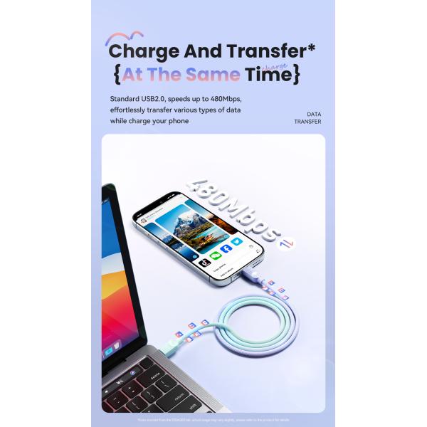 ESSAGER ES-X73 Iphone Charger Cable USB C To Lightning For 13 14 11 12 Pro Max