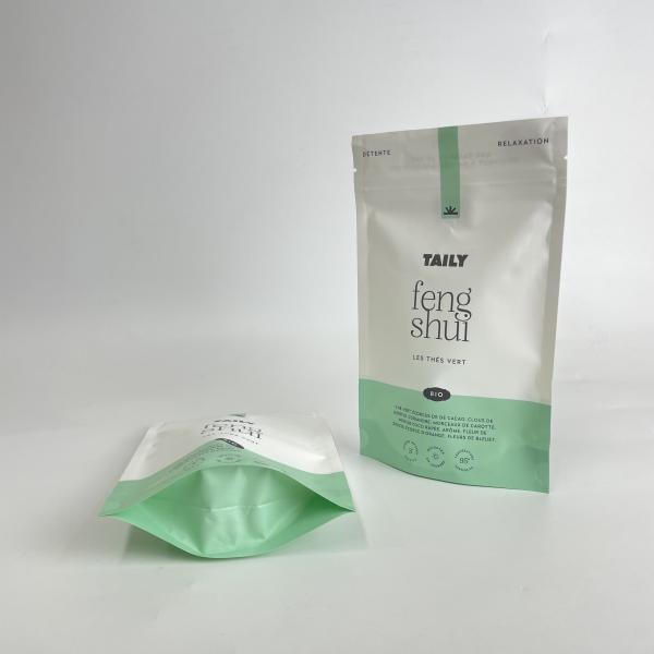 OEM Logo Eco Friendly Custom Stand Up Pouch Packaging With Zipper