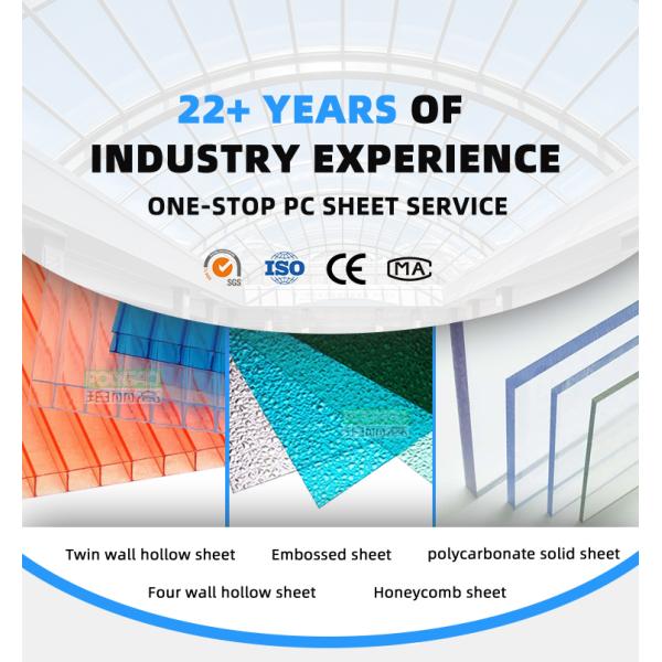 Uv Blocking Danpalon U Lock Polycarbonate Roofing Sheet Hollow Plastic Sheets Sunroof For Eco-Friendly Building Materials