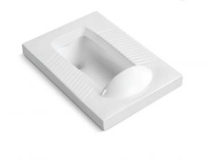 China Ivory Squat Pan Toilet Porcelain Squat Toilet 300mm 400mm Roughing In on sale
