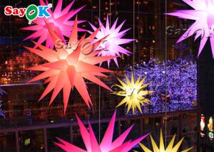 China 210T 1.5M Inflatable Lighting Decoration Colorful Hanging Star on sale