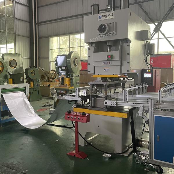 Aluminium Foil Container Pneumatic Punching Machine 63T Semi Auto With Feeder