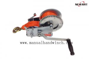 Quality Color Strap 3000Lb Mini Manual Winch With Webbing for sale