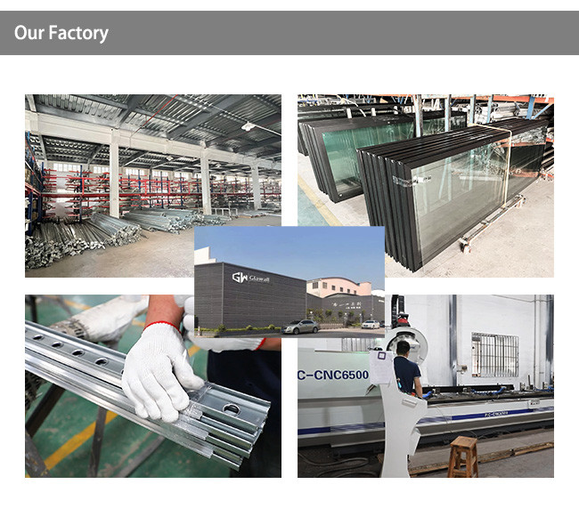 Factory Direct Sales 79mm 90mm 108mm Aluminum Frame Thickness Glass Partition Wall