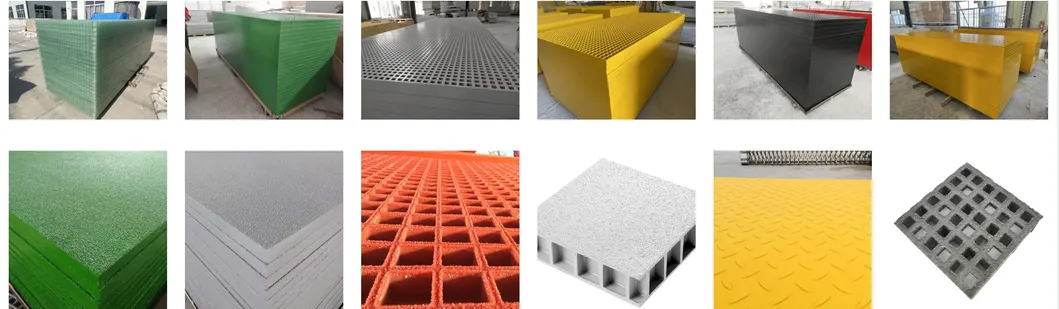 Square Mesh 20*20*40 Fiberglass/FRP Molded Grating with High Strength Corrosion Resistant