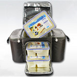 Sublimation Printing Cartoon Round Mesh Laundry Bag With Cover 38*45cm
