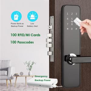 China Aluminium Alloy Keypad Smart Door Lock For Front Door NFC Card Unlock on sale