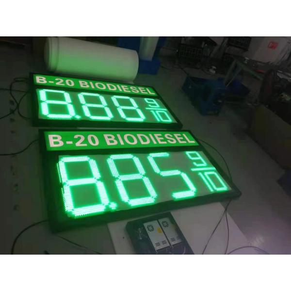2 Lines Led Gas Station Sign With Price Name IP65 Waterproof