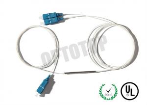 Quality 1310 / 1550nm 5 / 95 Fiber Optic Splitter White 1M In 1M Out With SC / UPC Connector for sale