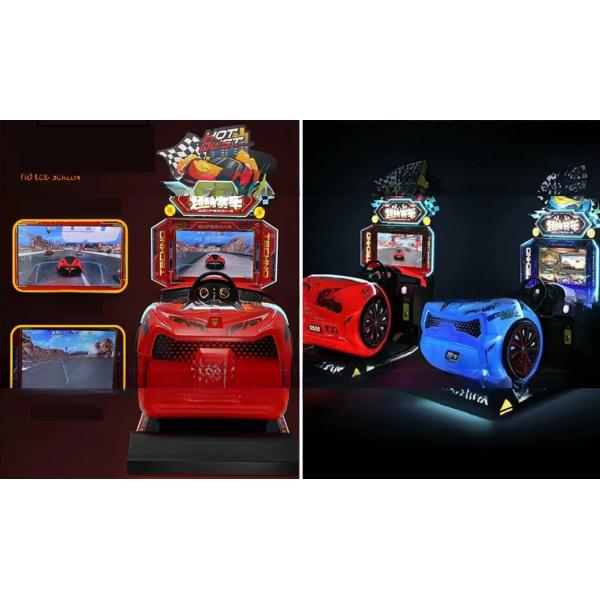 Commercial Dynamic Super Car Racing Game Machine For Children OEM Service