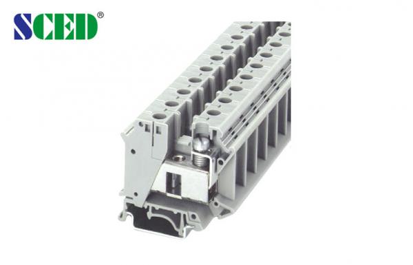Buy Terminal Width 15.2mm Din Rail Terminals Blocks Grey 800V 150A 50mm2 at wholesale prices