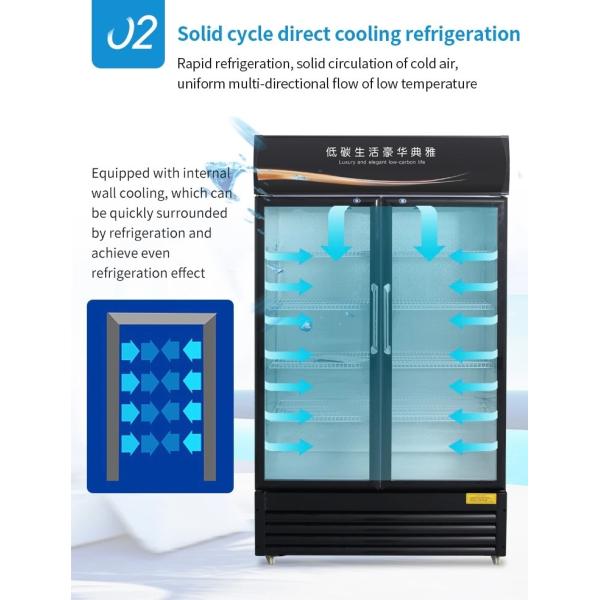 Upright Display Freezer Supermarket Refrigerator Equipment