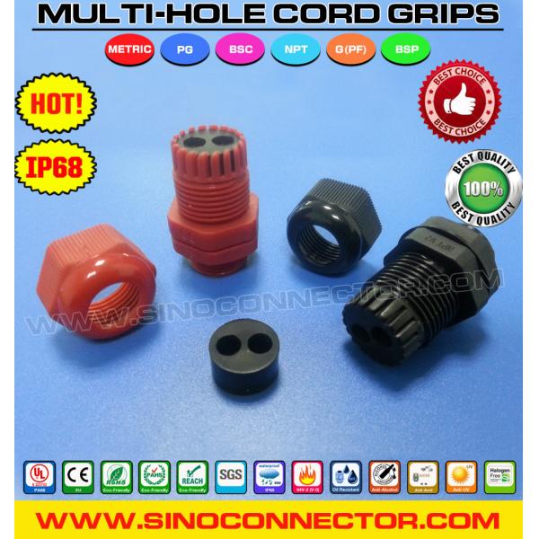 Multi-hole Cable Glands (Cord Grips) with PG & Metric Connecting Threads