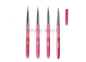 China 4PCS Pink Nail Art Brushes Tips Dotting Brush Kit For Drawing , Painting Pen Tool With Cap on sale