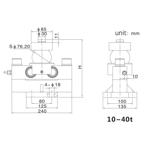 10t 20t 30t 40t Alloy Steel Double Ended Shear Beam Analog Load Cell For Trucks Bridge