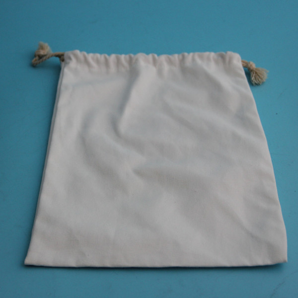 Black Printing Logo 30x45cm Canvas Drawstring Bags