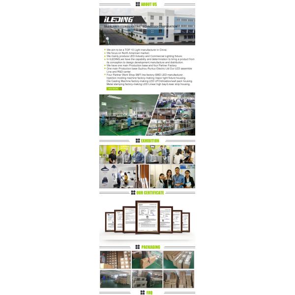 Dimmer Support 5- 2ft 4ft 8ft 46W 38W 30W LED Linear Strip Light Fixtures for Office