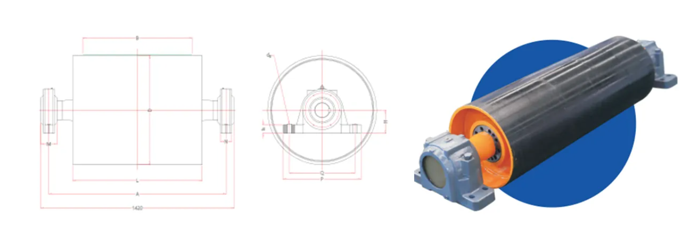 Conveyor Belt Bend Snub Tail Pulley