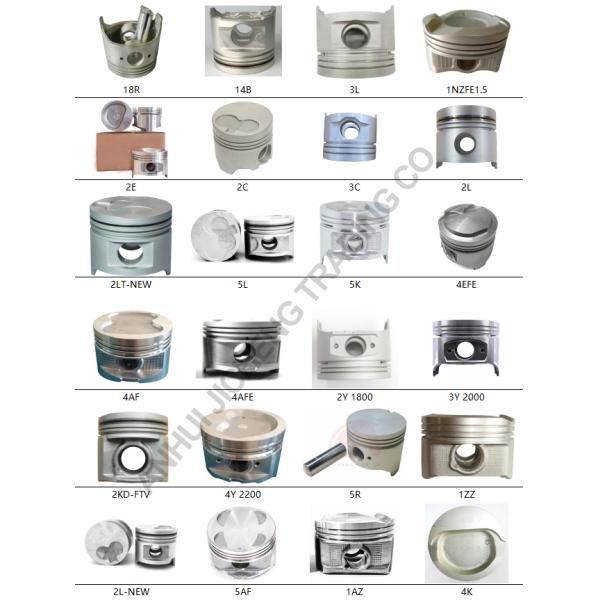 Toyota 2E Engine Piston Kit Aluminum Piston W/T Pin OEM 13101-11030 13101-11040