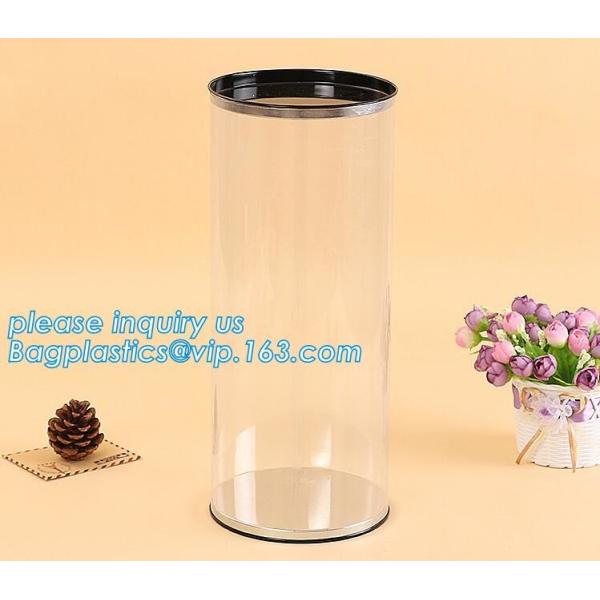 clear PVC PET can for food canning,Customized round clear paint can with tin lid,paint can with tin top & bottom and han