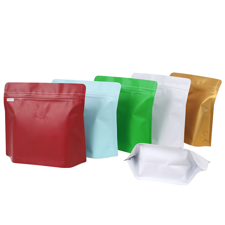 Moisture and Oxygen Resistant Square Bottom Coffee Packaging Bags with Zipper